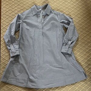 Old Navy Blue and White Striped Shirt Dress